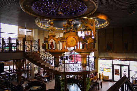 Lutsk, Ukraine - May 13, 2017: Interesting Interiors Of Restaurant In Shopping Mall â€œport Cityâ€